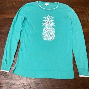 💚 Crown & Ivy Long Sleeve Pineapple Sweater EUC XS
